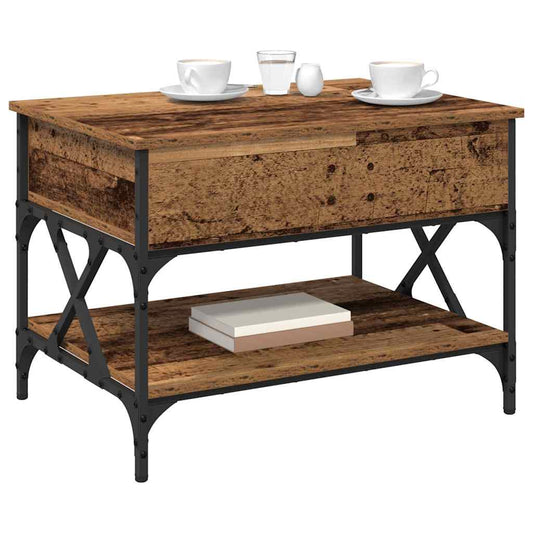 Coffee Table Old Wood 70x50x50cm Engineered Wood