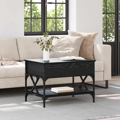 Coffee Table Black Oak 70 x 50 x 50 cm Engineered Wood