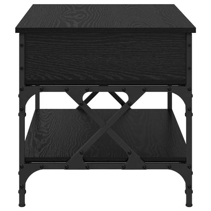 Coffee Table Black Oak 70 x 50 x 50 cm Engineered Wood