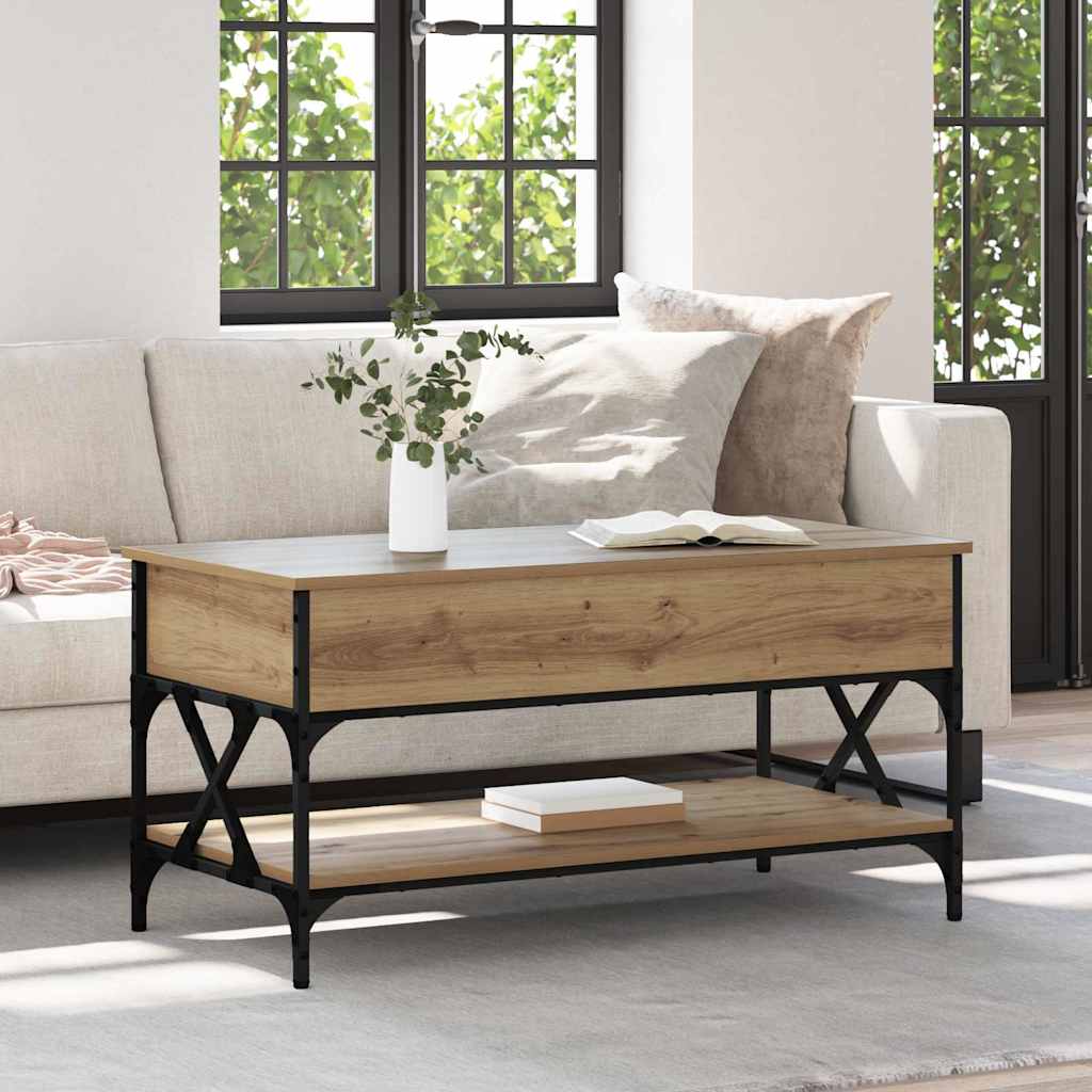 Coffee Table Artisan Oak 100 x 50 x 50 cm Engineered Wood