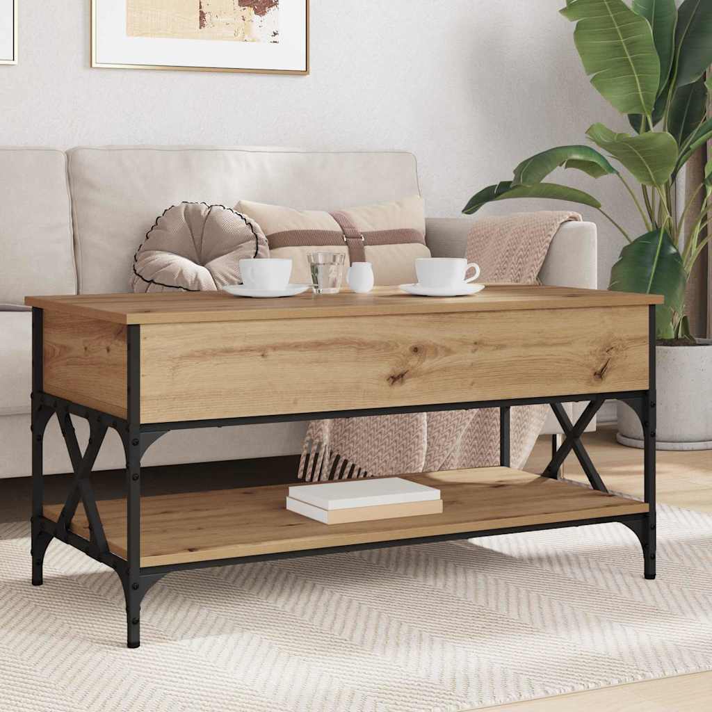 Coffee Table Artisan Oak 100 x 50 x 50 cm Engineered Wood