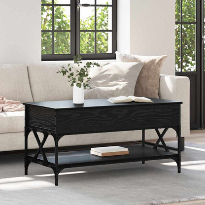 Coffee Table Black Oak 100 x 50 x 50 cm Engineered Wood