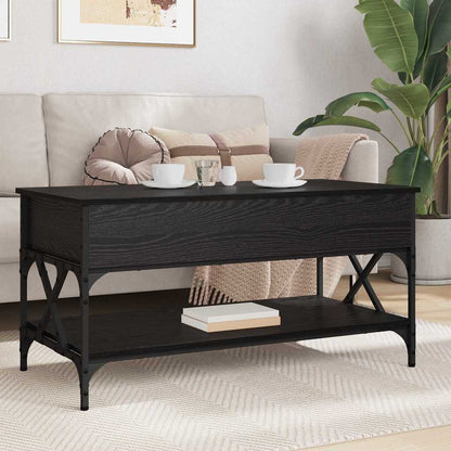 Coffee Table Black Oak 100 x 50 x 50 cm Engineered Wood