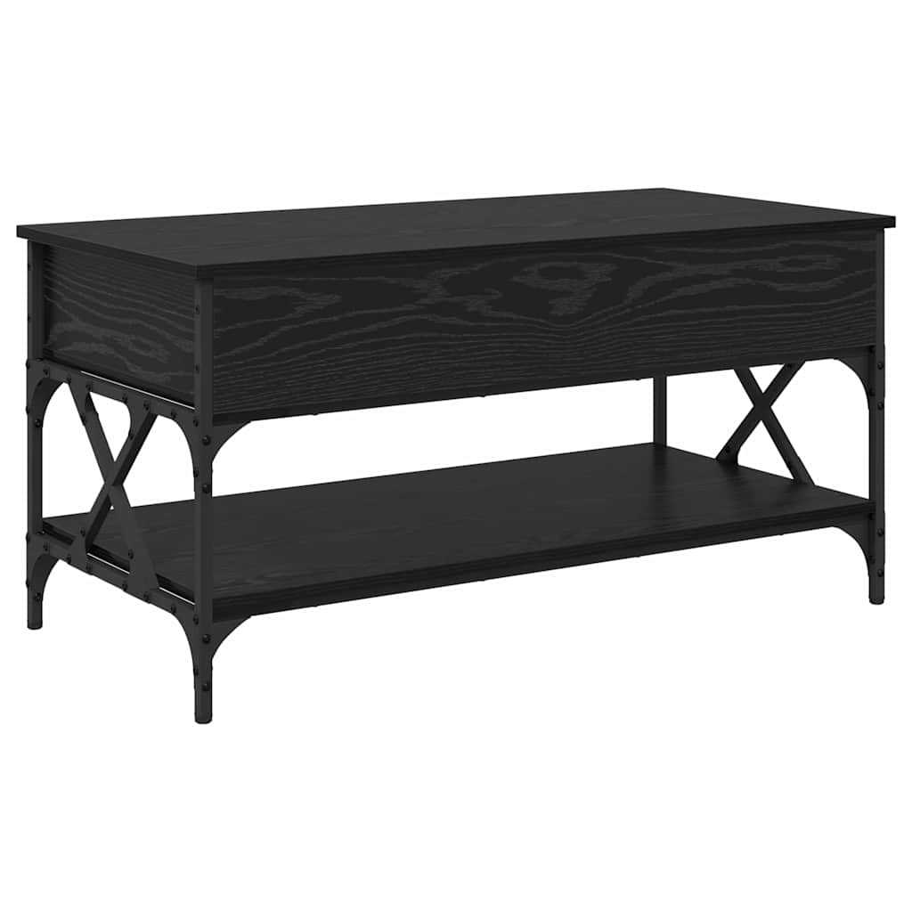 Coffee Table Black Oak 100 x 50 x 50 cm Engineered Wood