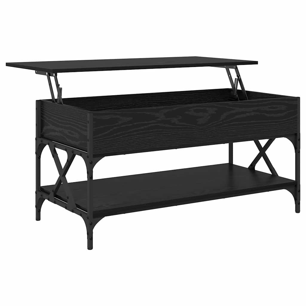 Coffee Table Black Oak 100 x 50 x 50 cm Engineered Wood