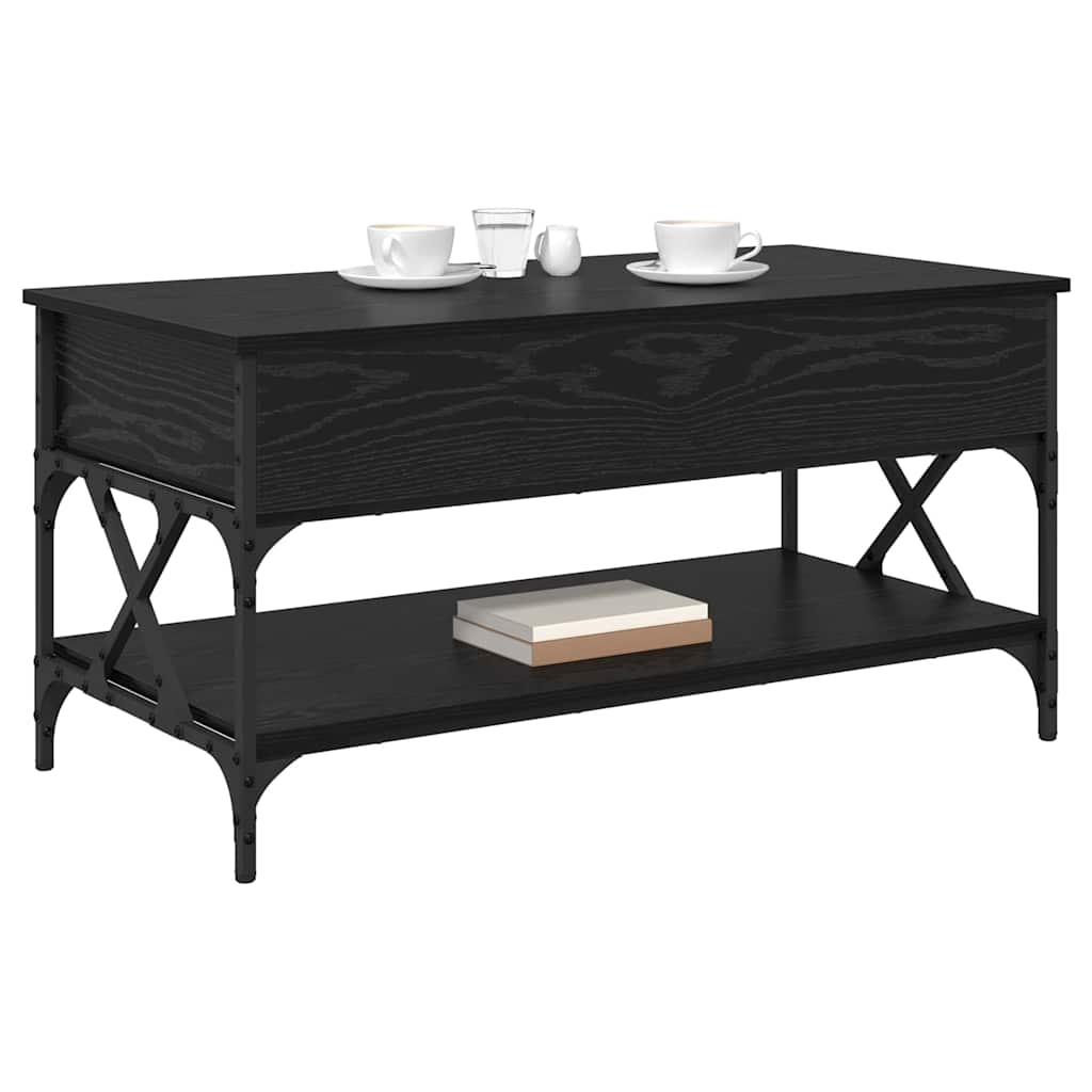Coffee Table Black Oak 100 x 50 x 50 cm Engineered Wood