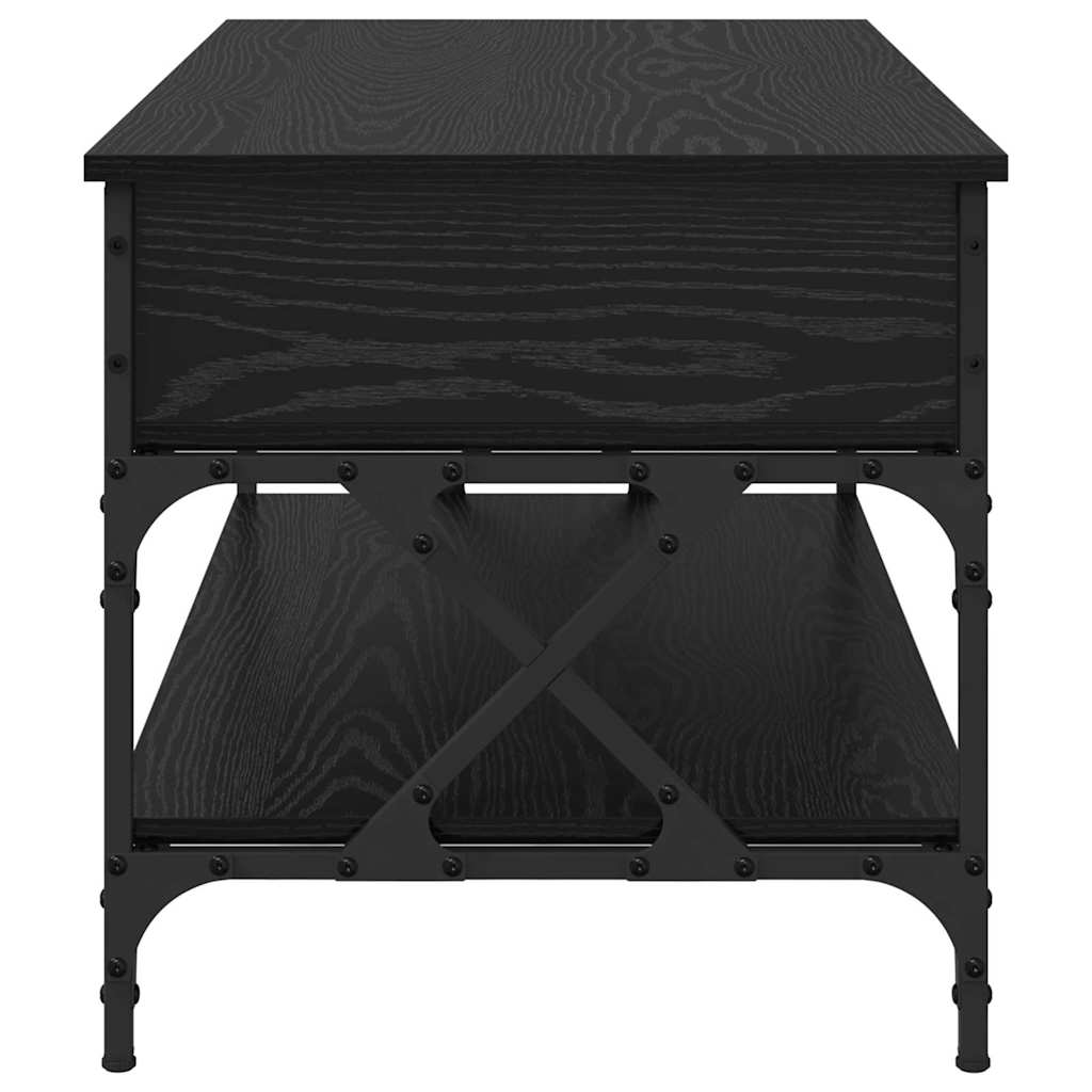 Coffee Table Black Oak 100 x 50 x 50 cm Engineered Wood