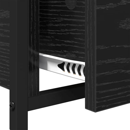 Coffee Table Black Oak 70 x 50 x 54.5 cm Engineered Wood