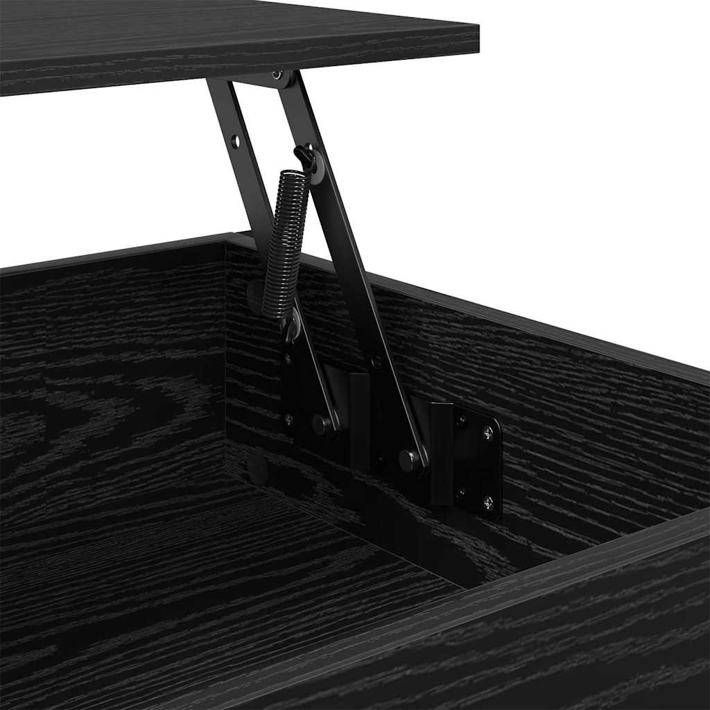 Coffee Table Black Oak 70 x 50 x 54.5 cm Engineered Wood