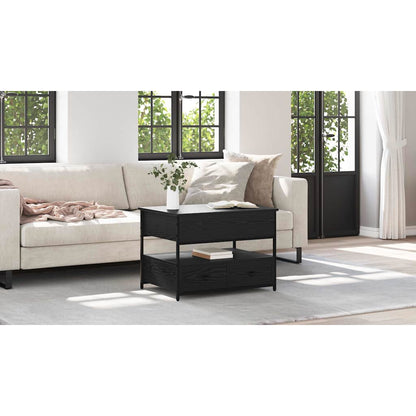 Coffee Table Black Oak 70 x 50 x 54.5 cm Engineered Wood
