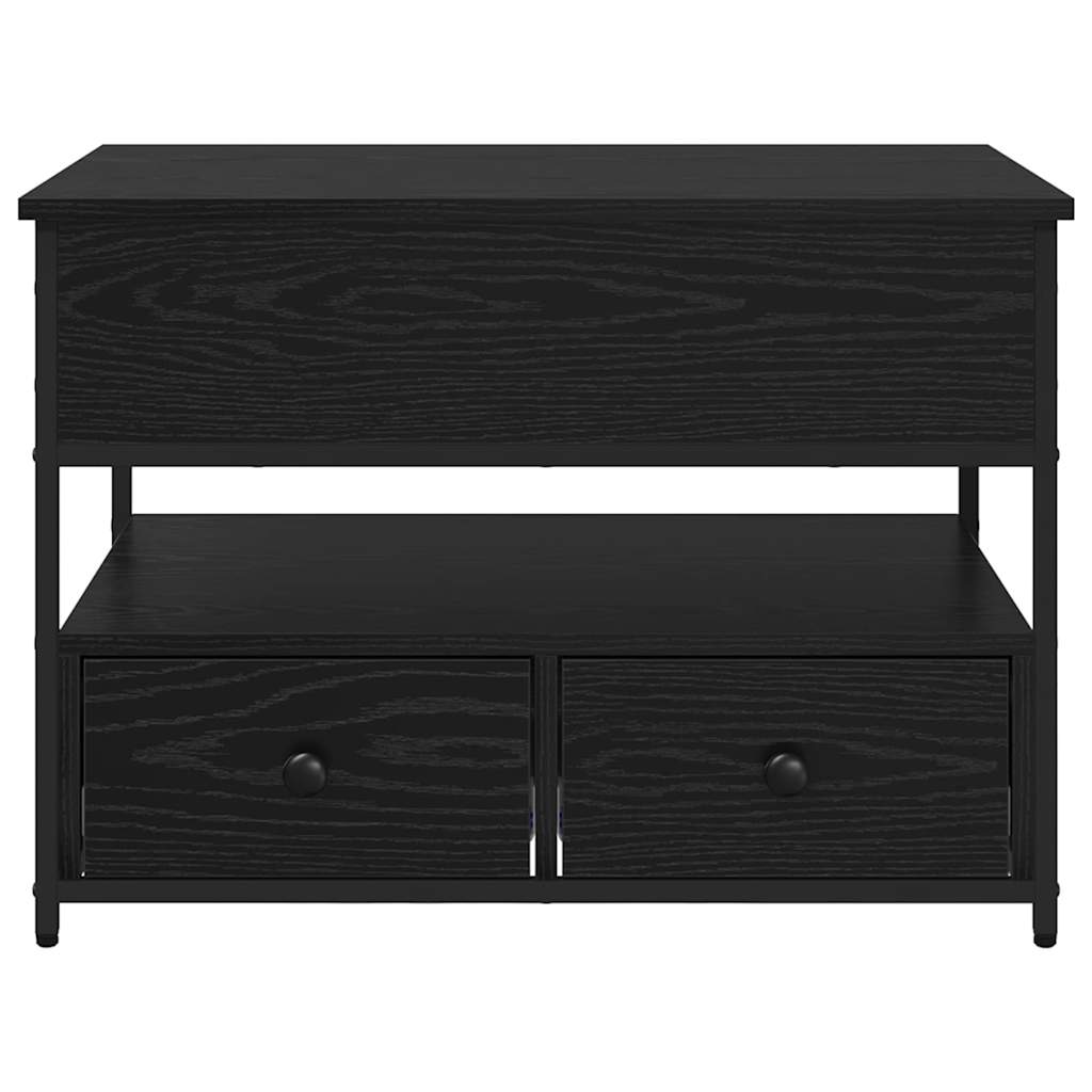 Coffee Table Black Oak 70 x 50 x 54.5 cm Engineered Wood