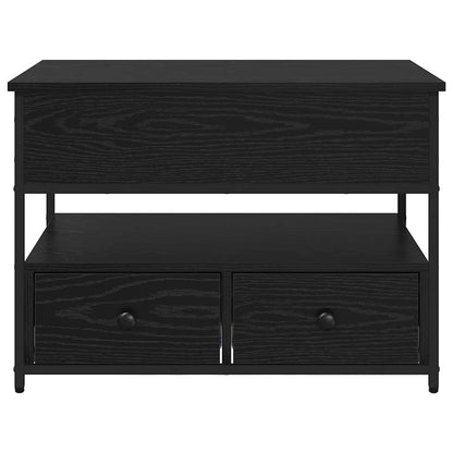 Coffee Table Black Oak 70 x 50 x 54.5 cm Engineered Wood