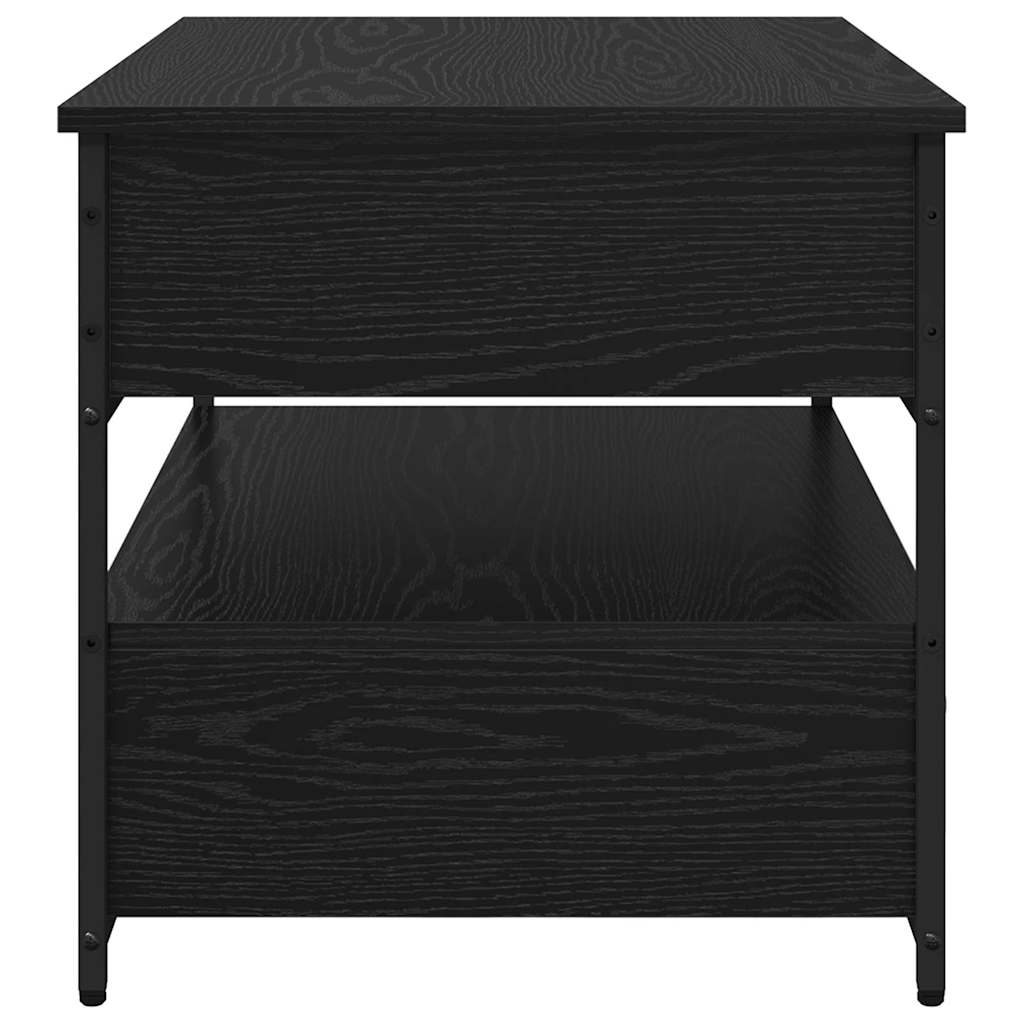 Coffee Table Black Oak 70 x 50 x 54.5 cm Engineered Wood