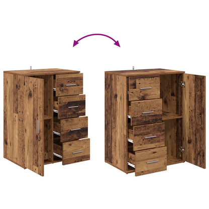 Sideboard with Drawer Old Wood 59 x 39 x 80 cm Engineered Wood