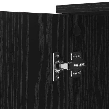 Sideboard with Drawer Black Oak 59 x 39 x 80 cm Engineered Wood