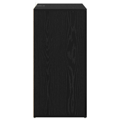 Sideboard with Drawer Black Oak 59 x 39 x 80 cm Engineered Wood