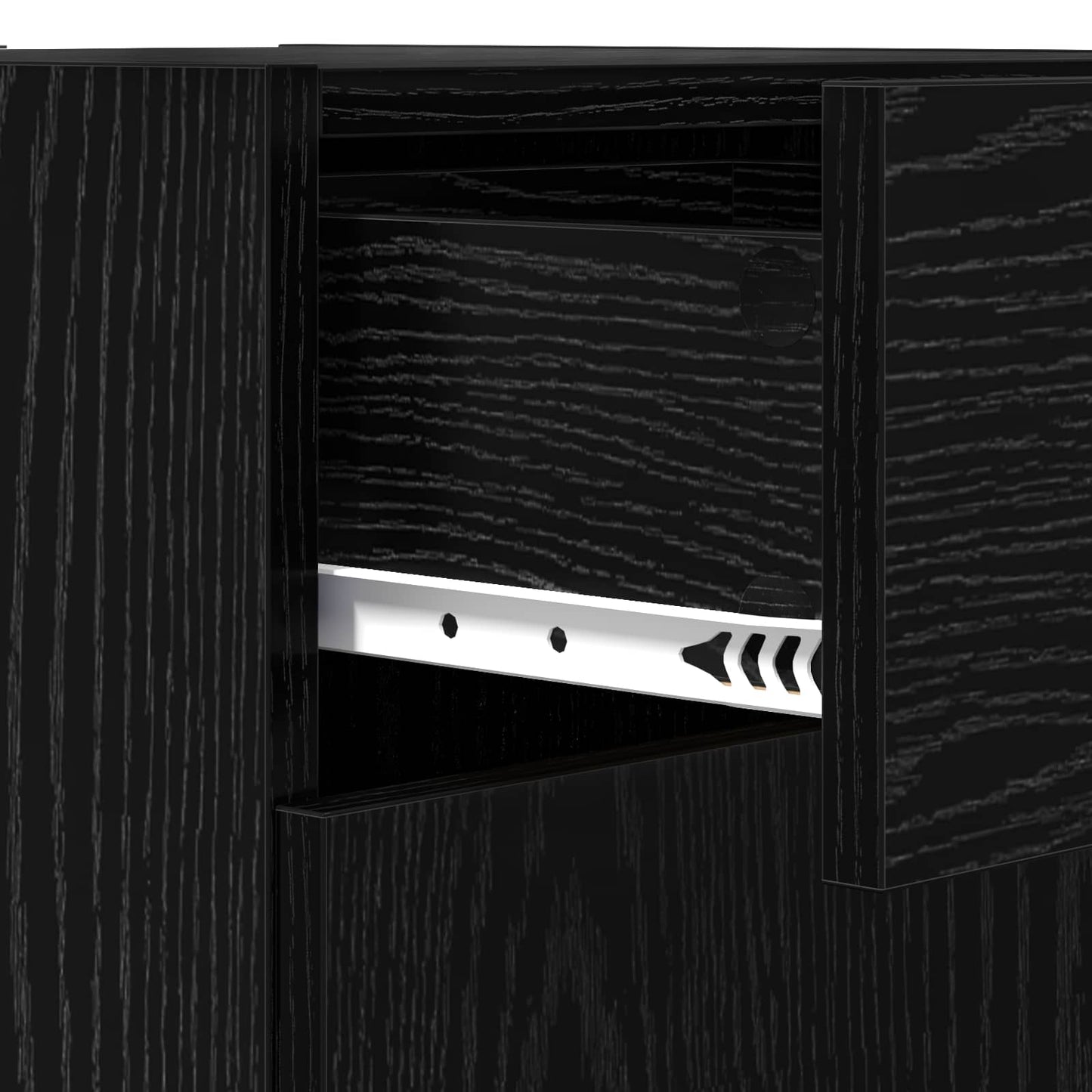 Storage Cabinet Black Oak 40 x 42.5 x 93 cm Engineered Wood