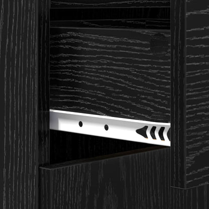 Sideboard Black oak 45 x 42.5 x 93 cm Engineered wood