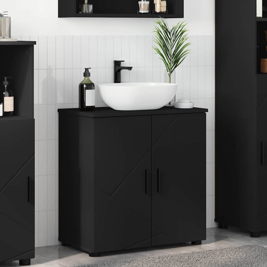 Bathroom Cabinet Black 61 x 35 x 64 cm Engineered wood & Metal