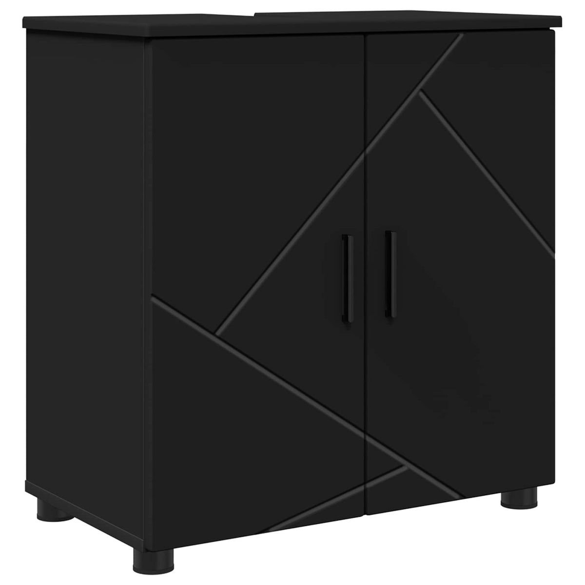 Bathroom Cabinet Black 61 x 35 x 64 cm Engineered wood, Metal