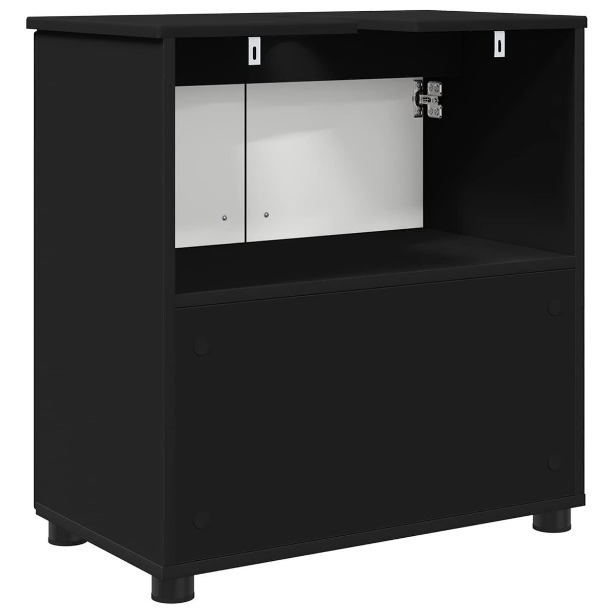 Bathroom Cabinet Black 61 x 35 x 64 cm Engineered wood, Metal
