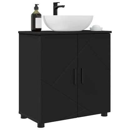 Bathroom Cabinet Black 61 x 35 x 64 cm Engineered wood & Metal