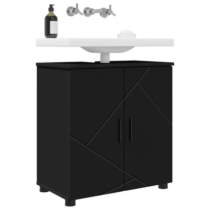 Bathroom Cabinet Black 61 x 35 x 64 cm Engineered wood, Metal