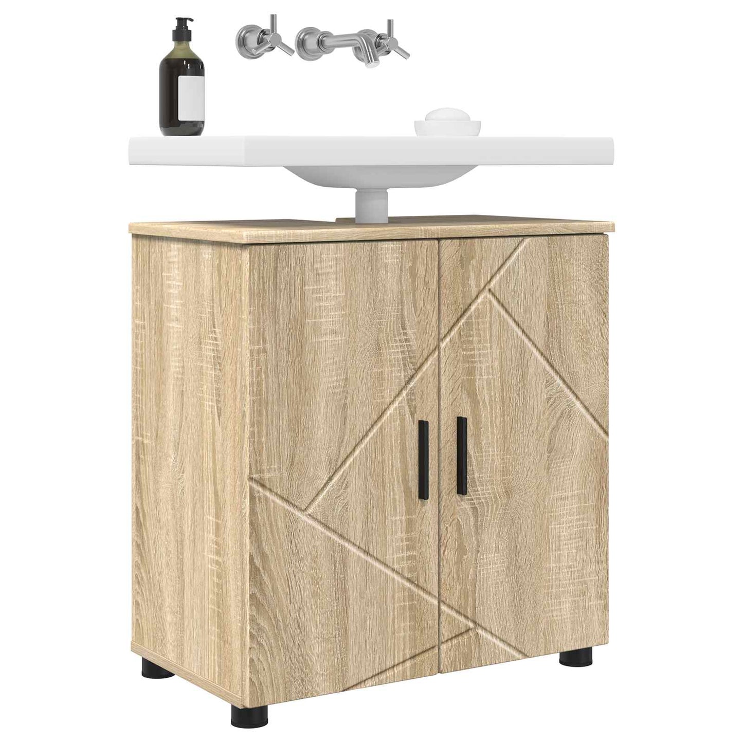 Bathroom Cabinet with Storage Sonoma Oak 61 x 35 x 64 cm