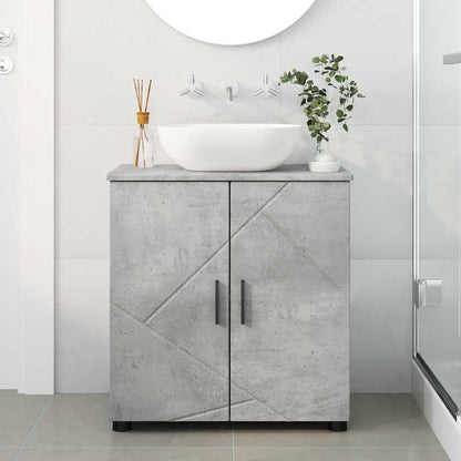 Bathroom Cabinet with Storage Concrete Grey 61 x 35 x 64 cm