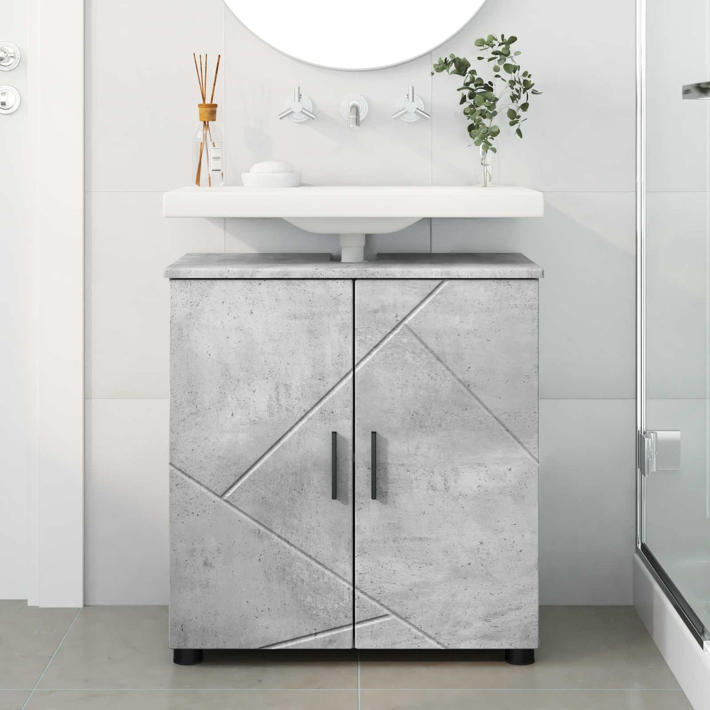 Bathroom Cabinet Concrete Grey 61 x 35 x 64 cm
