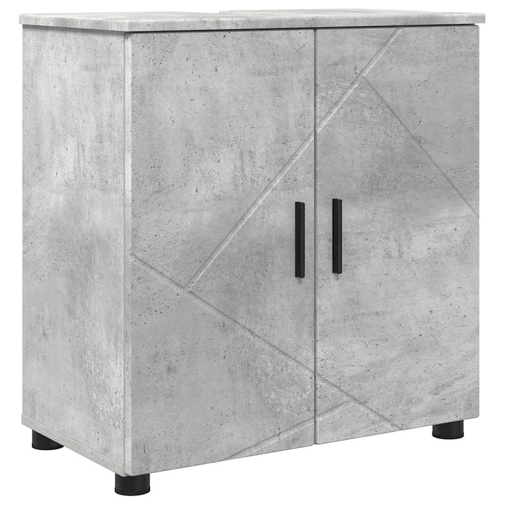 Bathroom Cabinet with Storage Concrete Grey 61 x 35 x 64 cm