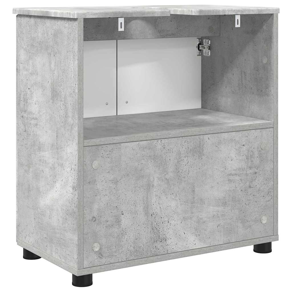 Bathroom Cabinet with Storage Concrete Grey 61 x 35 x 64 cm