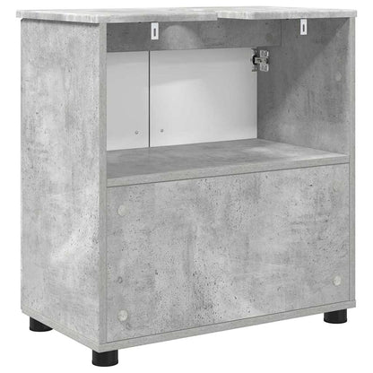 Bathroom Cabinet with Storage Concrete Grey 61 x 35 x 64 cm