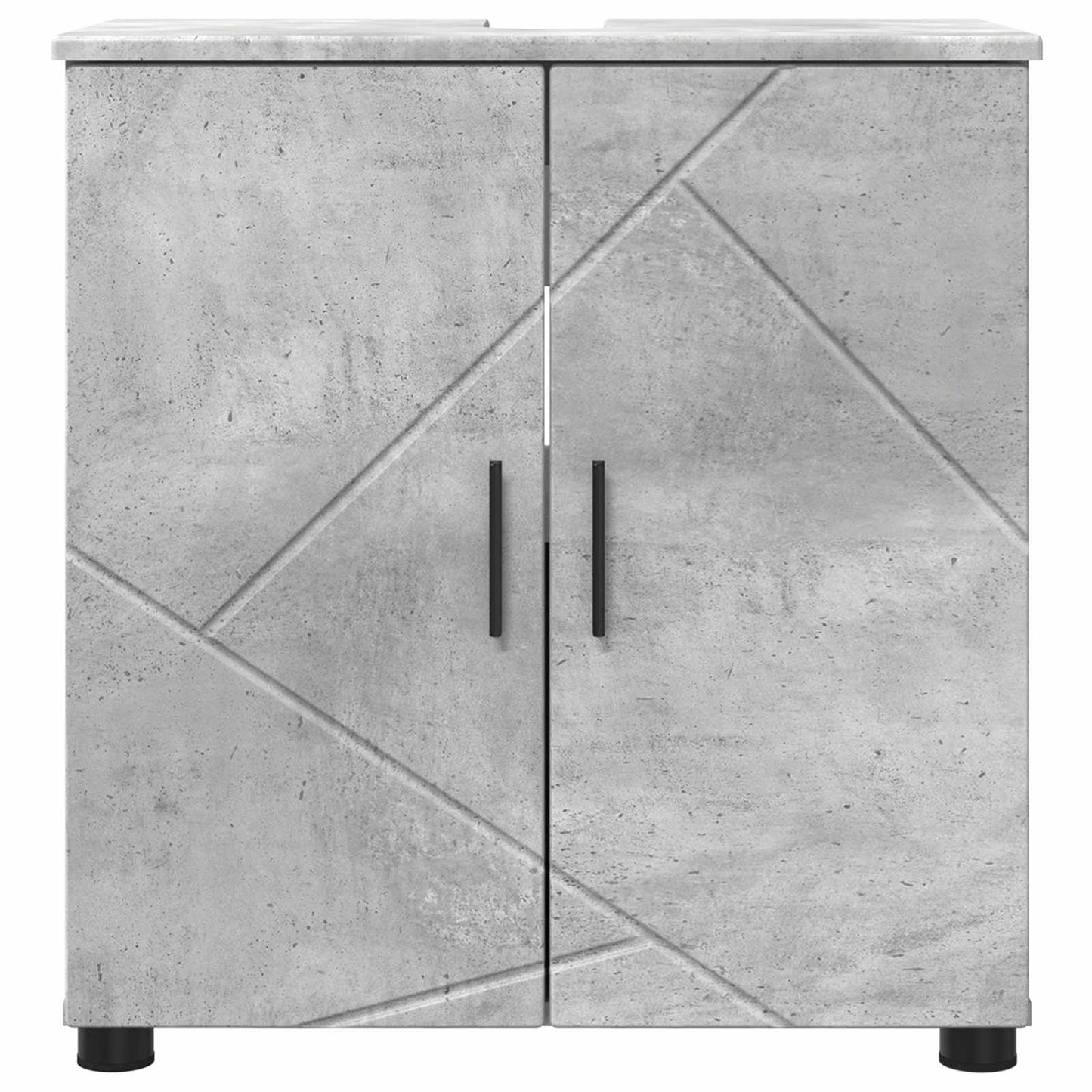 Bathroom Cabinet with Storage Concrete Grey 61 x 35 x 64 cm