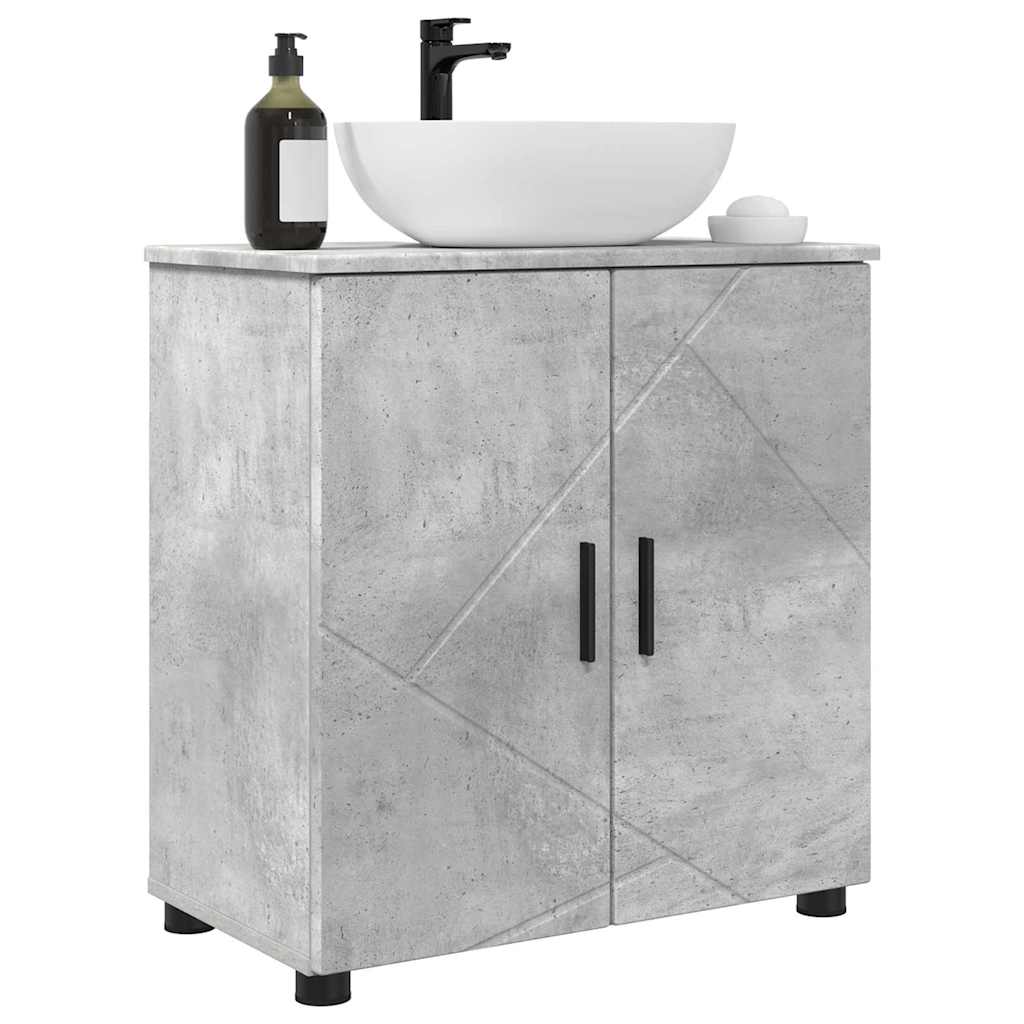Bathroom Cabinet with Storage Concrete Grey 61 x 35 x 64 cm