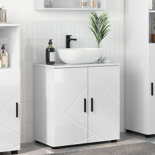 Bathroom Cabinet High Gloss White 61 x 35 x 64 cm