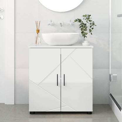 Bathroom Cabinet High Gloss White 61 x 35 x 64 cm