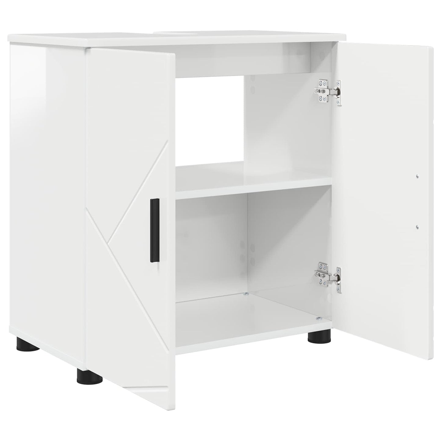 Bathroom Cabinet High Gloss White 61 x 35 x 64 cm