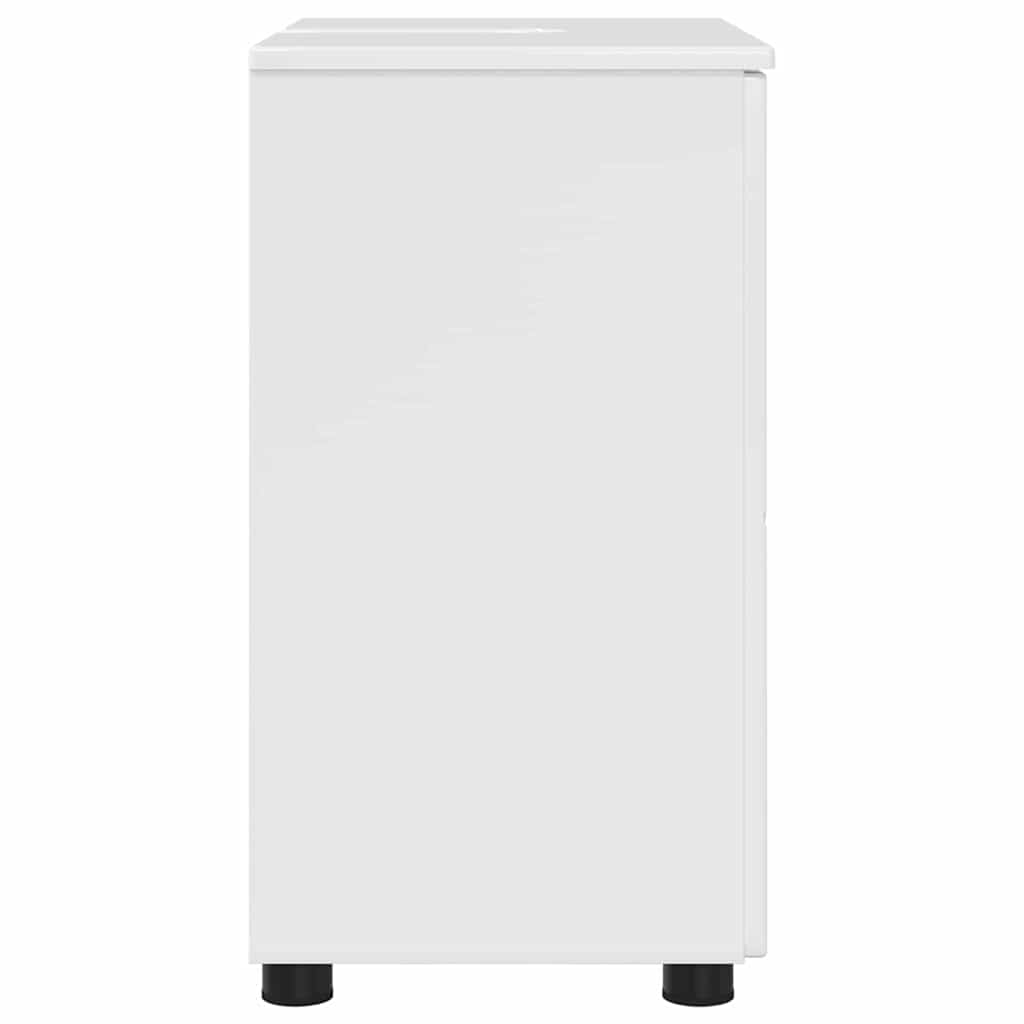 Bathroom Cabinet with Storage High Gloss White 61 x 35 x 64 cm