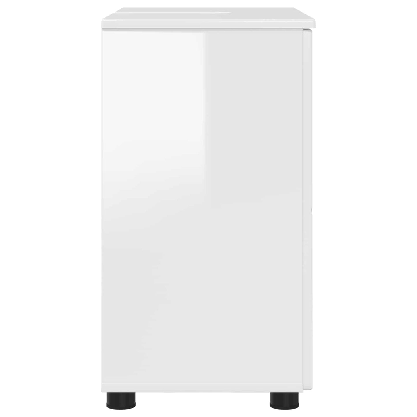Bathroom Cabinet with Storage High Gloss White 61 x 35 x 64 cm
