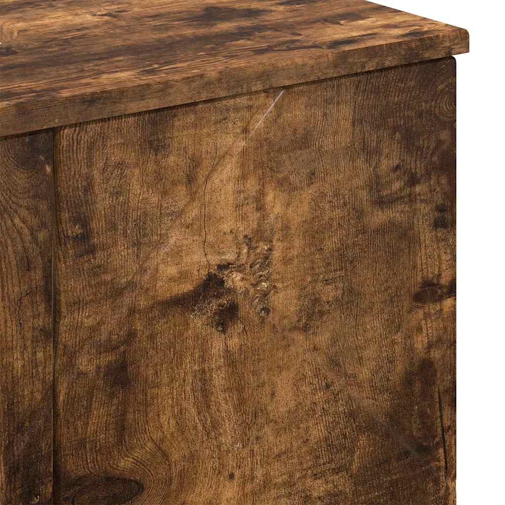 Bathroom Cabinet with Storage Smoked Oak 61 x 35 x 64 cm
