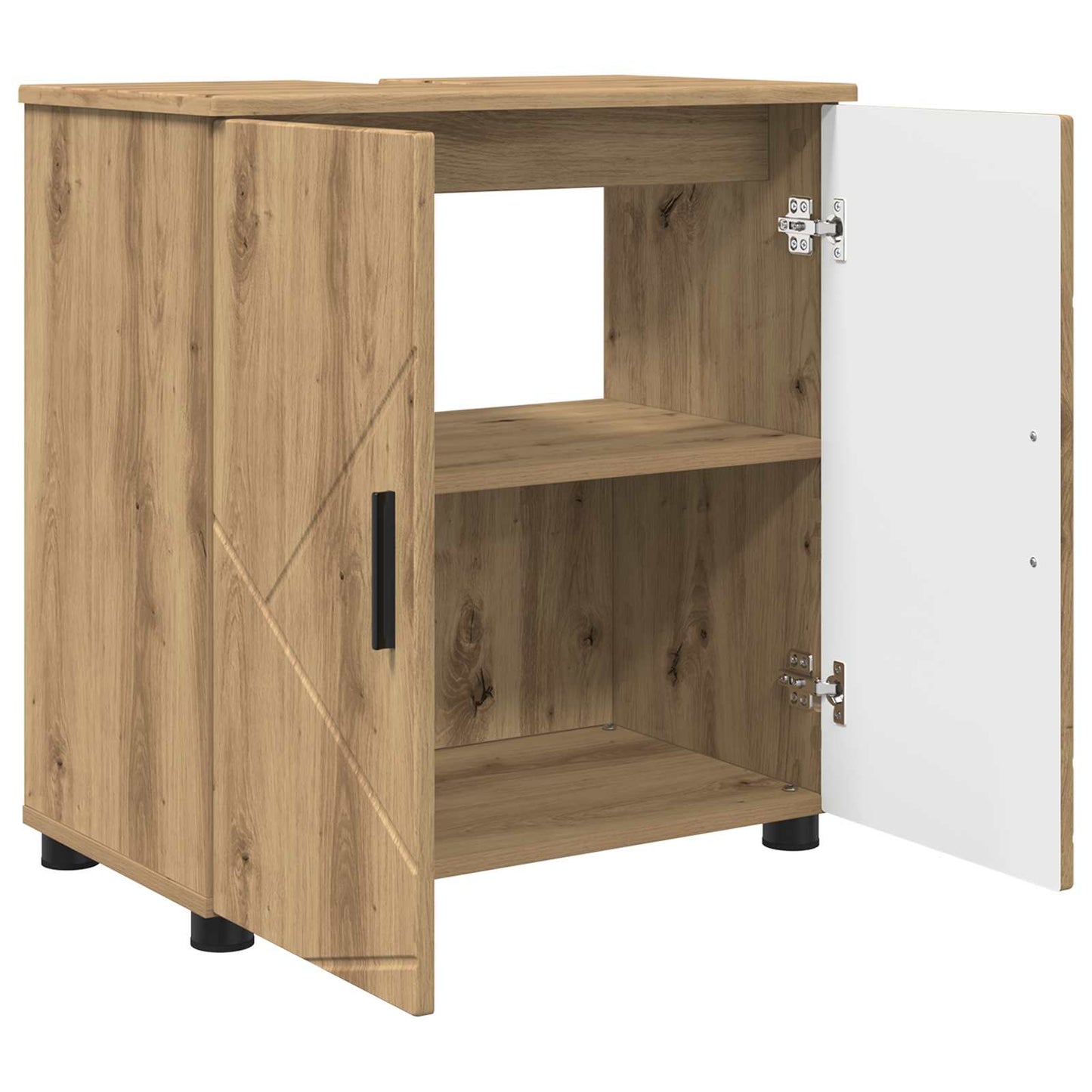 Bathroom Cabinet with Storage Artisan Oak 61 x 35 x 64 cm