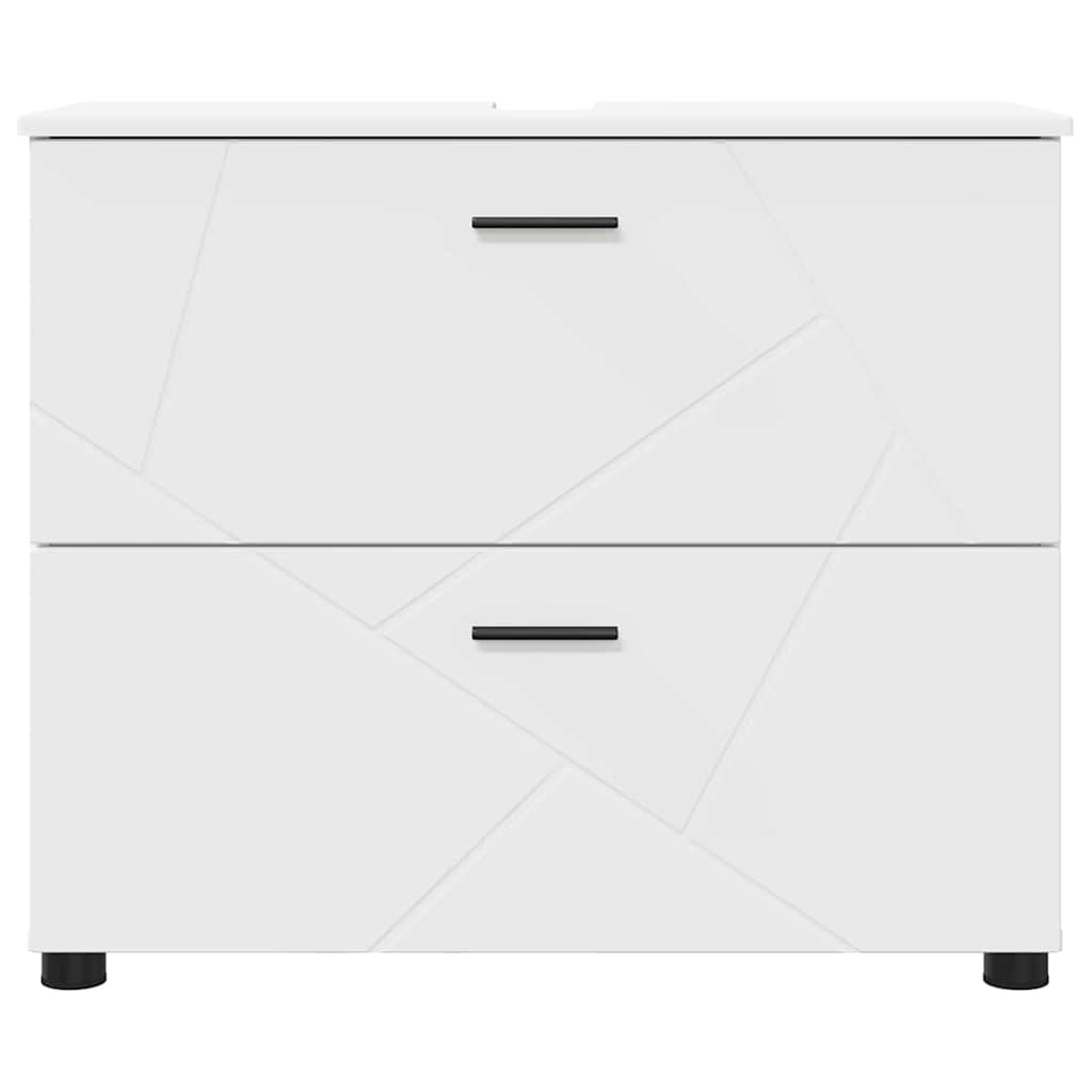 Bathroom Cabinet with Drawer with Door White 76.5 x 35 x 64 cm