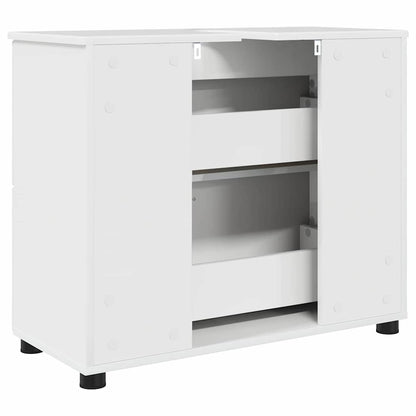 Bathroom Cabinet with Drawer High Gloss White 76.5 x 35 x 64 cm