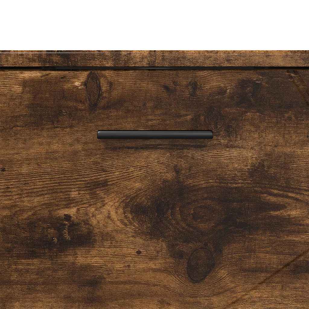 Bathroom Cabinet with Drawer Smoked Oak 76.5 x 35 x 64 cm