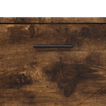 Bathroom Cabinet with Drawer Smoked Oak 76.5 x 35 x 64 cm