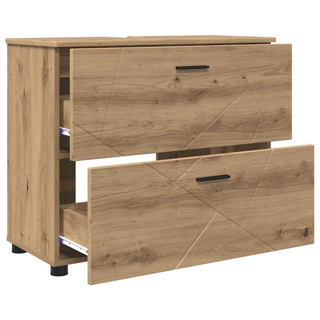 Bathroom Cabinet with Drawer Artisan Oak 76.5 x 35 x 64 cm