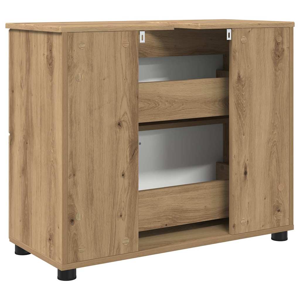 Bathroom Cabinet with Drawer Artisan Oak 76.5 x 35 x 64 cm