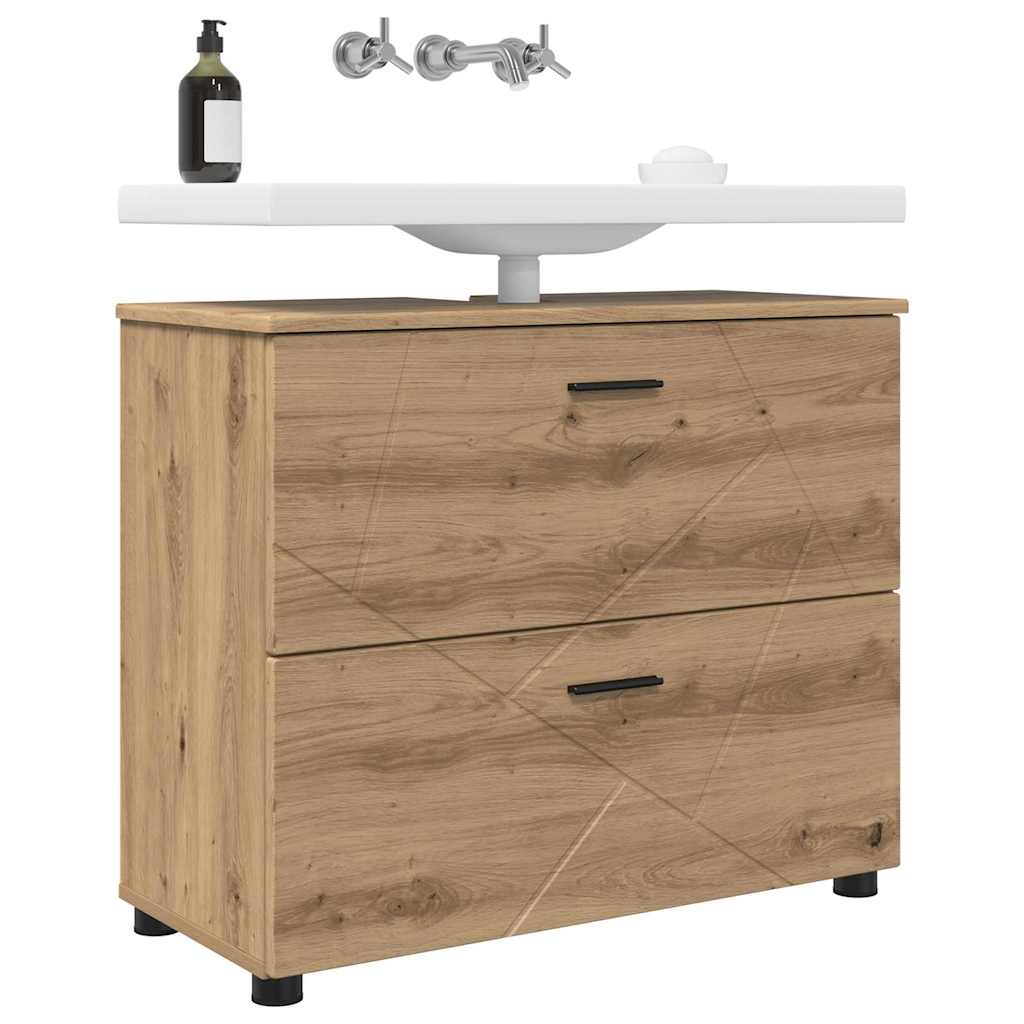 Bathroom Cabinet with Drawer Artisan Oak 76.5 x 35 x 64 cm