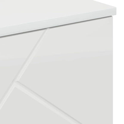 Bathroom Cabinet with Storage High Gloss White 60 x 35 x 80 cm